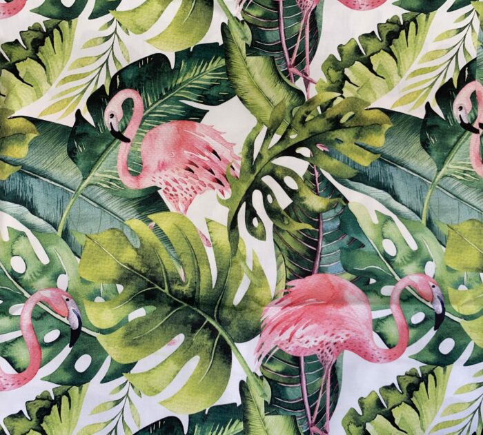 Serviette de table Flamant Rose Monstera