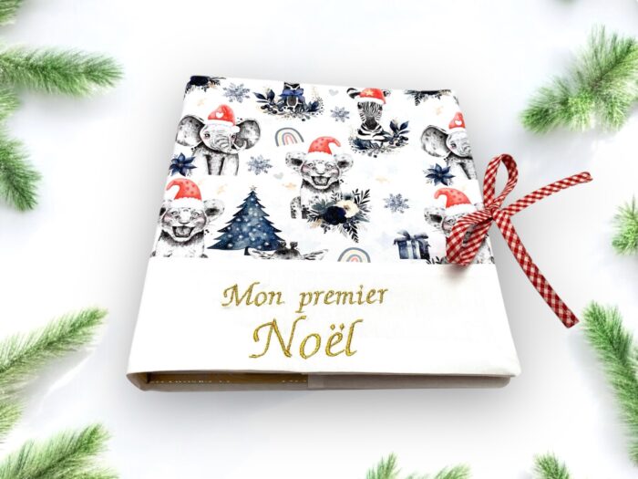 Album Photo Noel, broderie et tissu au choix