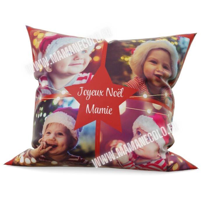 Panneau pour Coussin Photo Personnalisé Noel Etoile, 4 photos