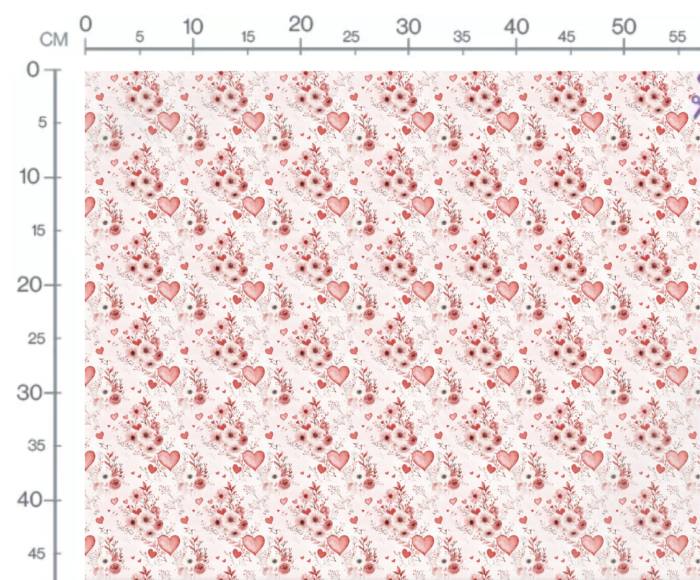 Tissu Imprimé Saint Valentin Calin Fleuri, 11 tissus au choix – Image 3