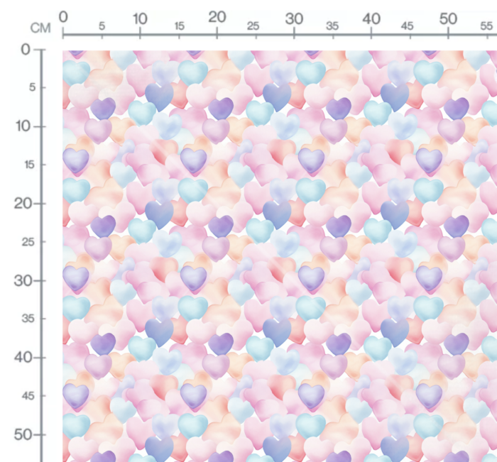 Tissu Imprimé Coeur Pastel Aquarelle, 11 tissus au choix – Image 3