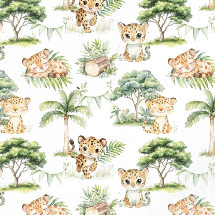 Tissu Exclusif Jungle Bebe Panthere, 11 tissus au choix