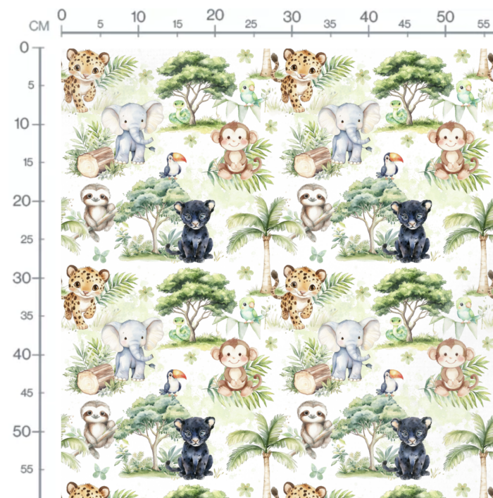 Tissu Exclusif Jungle Bebes Animaux, 11 tissus au choix – Image 3