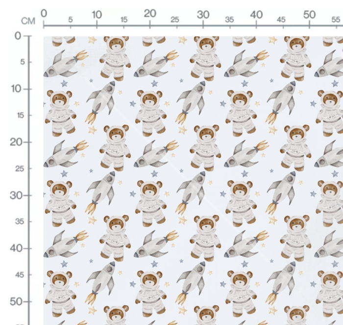Tissu Imprimé Ourson Dans l'Espace, 10 tissus au choix – Image 3
