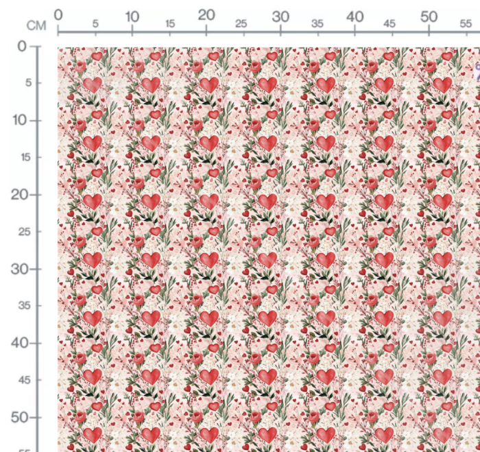Tissu Imprimé Saint Valentin Fleurs Poesie, 11 tissus au choix – Image 3