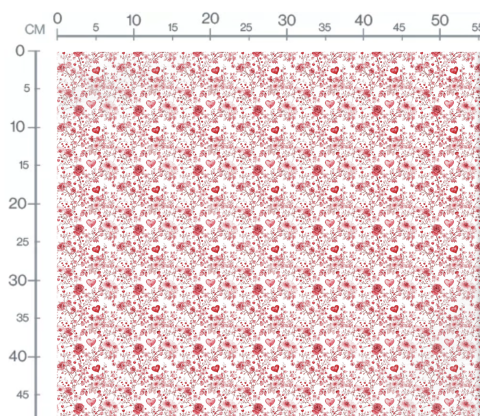 Tissu Imprimé Saint Valentin Floral Vintage, 11 tissus au choix – Image 3