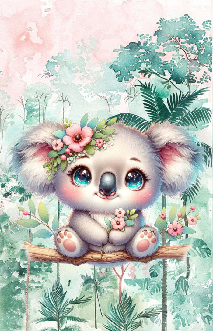 Panneau Couverture Koala Mignon Jungle, 2 tailles