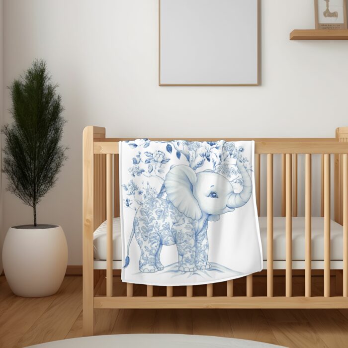 Panneau de Tissu Toile de Jouy Elephant, taille au choix – Image 3