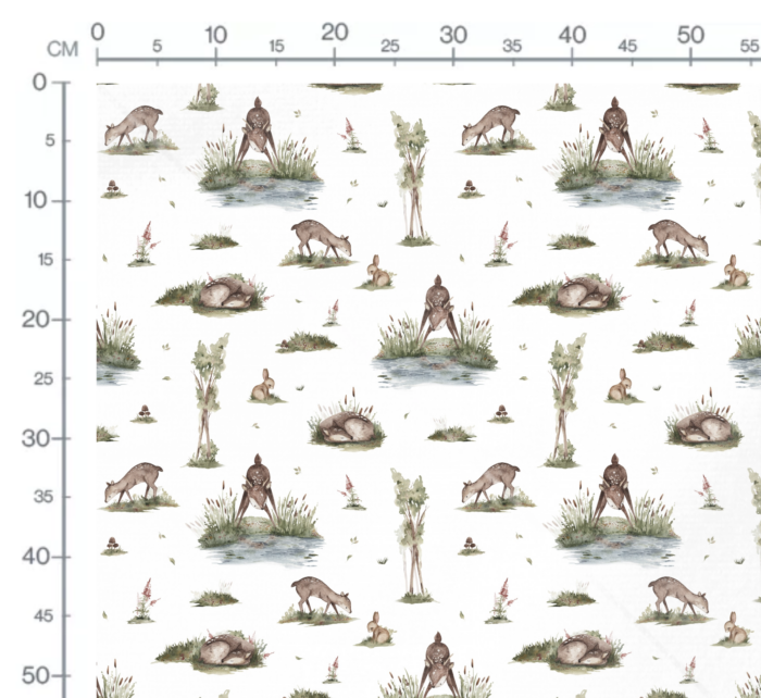 Tissu Imprimé Biche Minimaliste – Image 3
