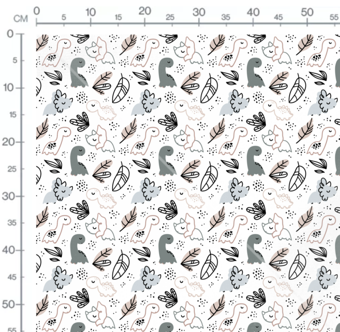 Tissu Imprimé Dinosaure Dodo Feuille, 10 tissus au choix – Image 3