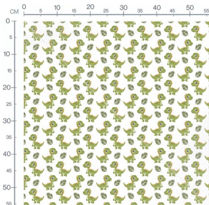 Tissu Imprimé Dinosaure Feuille de Palmier, 10 tissus au choix – Image 3