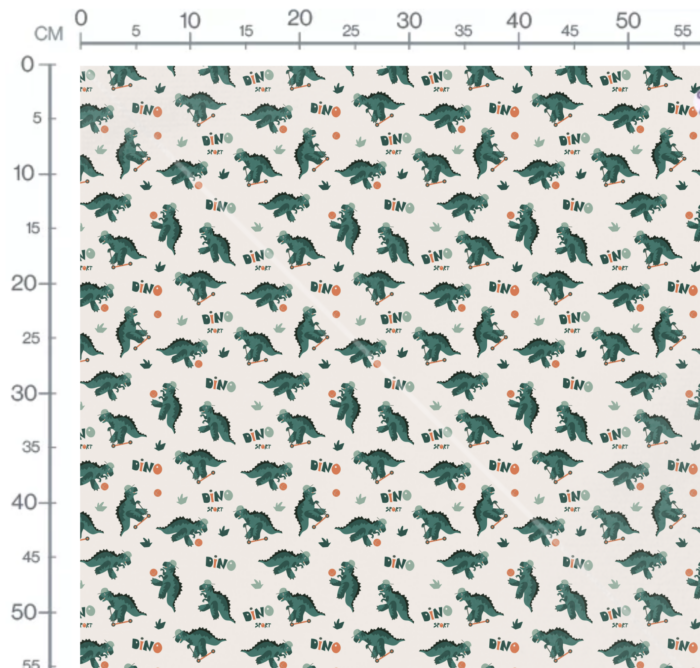 Tissu Imprimé Dinosaure Trottinette, 10 tissus au choix – Image 3