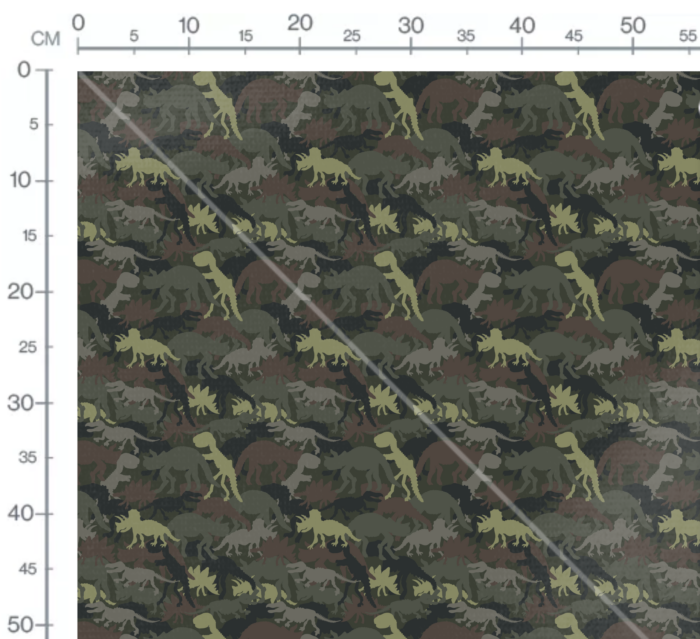 Tissu Imprimé Dinosaure Vert Khaki, 10 tissus au choix – Image 3