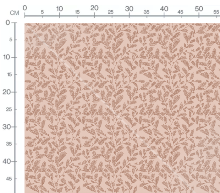 Tissu Imprimé Feuille Lineart Nude, 10 tissus au choix – Image 3
