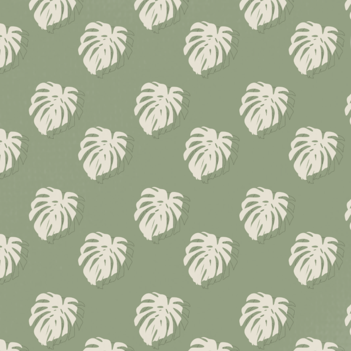 Tissu Imprimé Feuille Tropicale Vert Beige, 10 tissus au choix