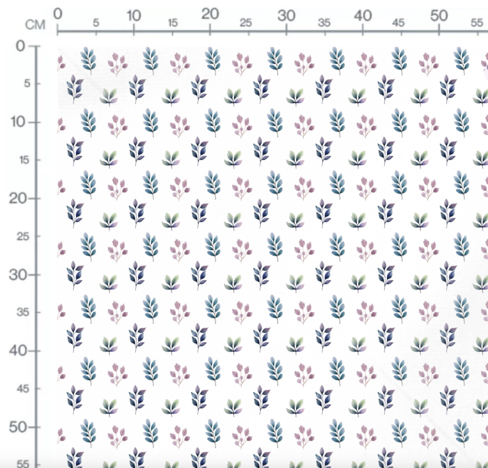 Tissu Imprimé Feuilles Aquarelle Minimaliste, 10 tissus au choix – Image 3