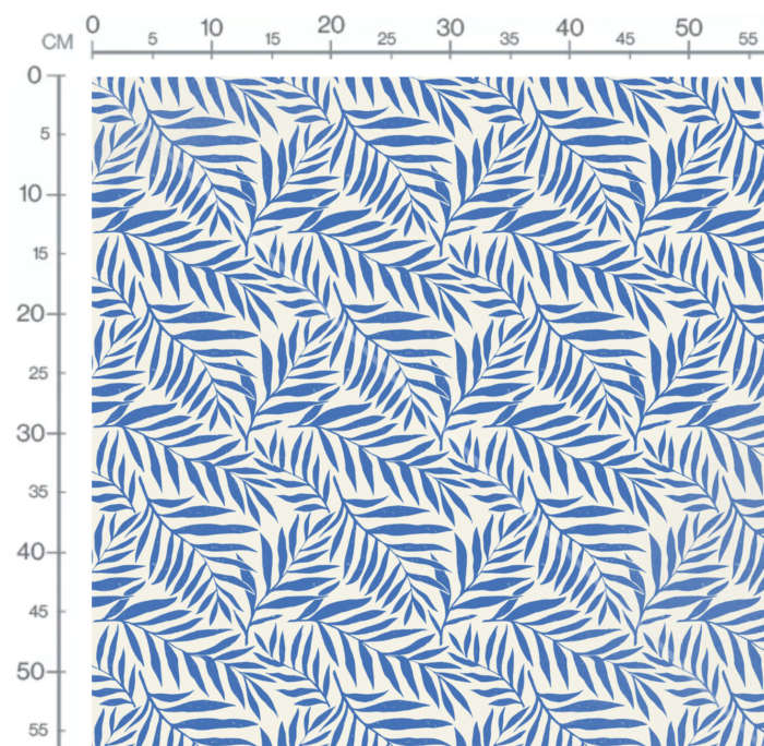 Tissu Imprimé Feuilles de Palmier Bleu, 10 tissus au choix – Image 3