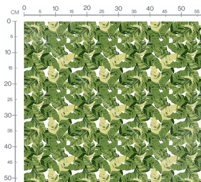 Tissu Imprimé Feuilles Tropical Vert, 10 tissus au choix – Image 3