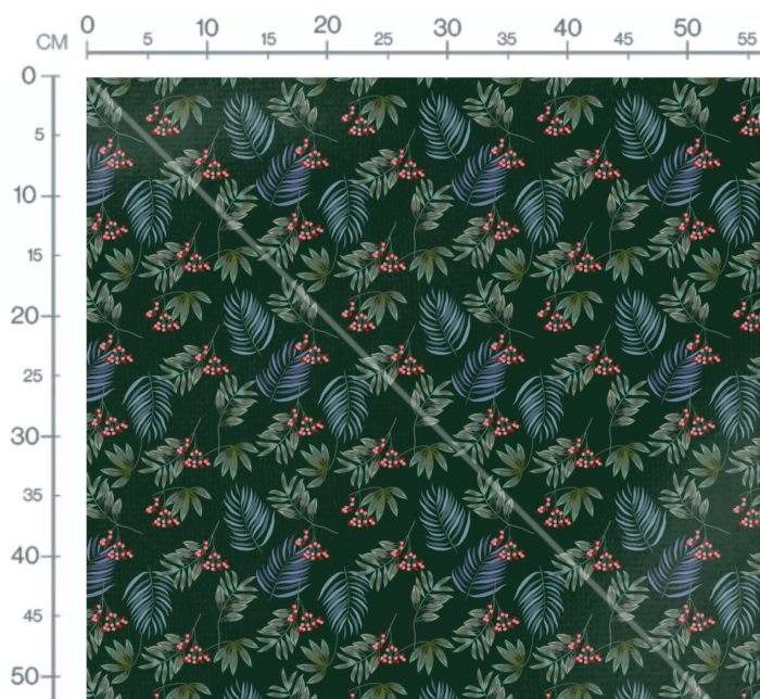 Tissu Imprimé Feuilles Tropicales Vert Foret, 10 tissus au choix – Image 3