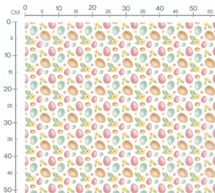 Tissu Imprimé Oeufs Multicolores Paques, 10 tissus au choix – Image 3