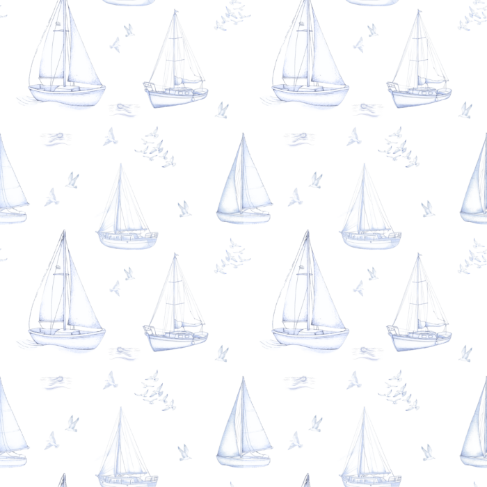 Tissu Inspiration Toile de Jouy Bateau, 11 tissus au choix