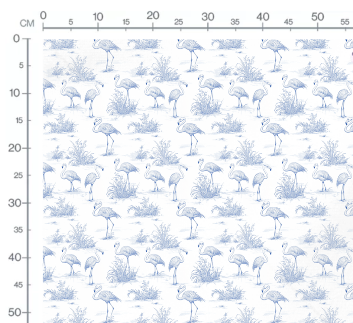 Tissu Inspiration Toile de Jouy Flamant Rose, 11 tissus au choix – Image 3