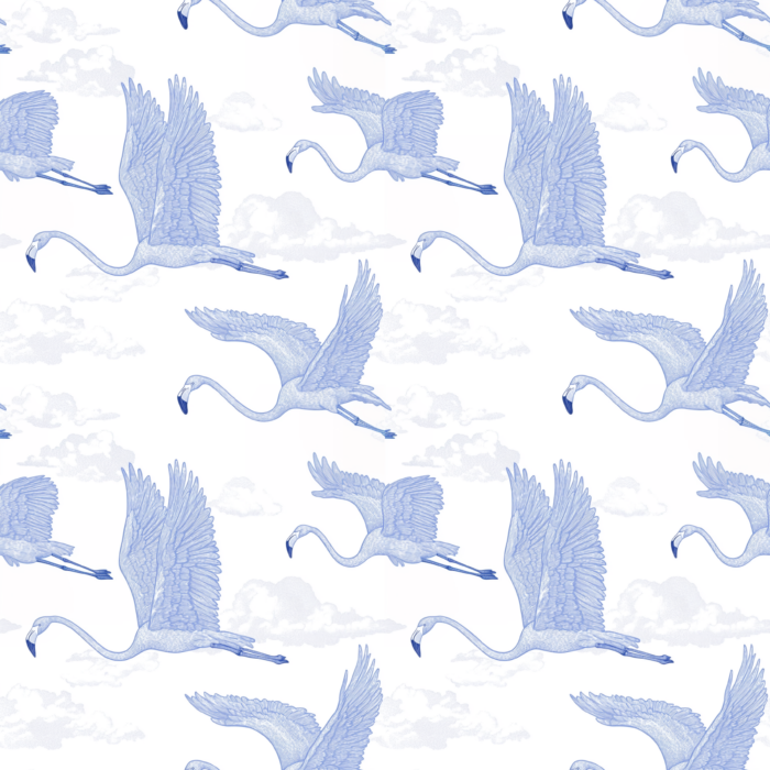 Tissu Inspiration Toile de Jouy Flamants Roses, 11 tissus au choix