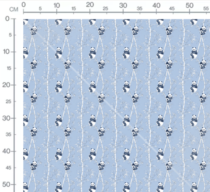 Tissu Inspiration Toile de Jouy Panda Bleu, 11 tissus au choix – Image 3