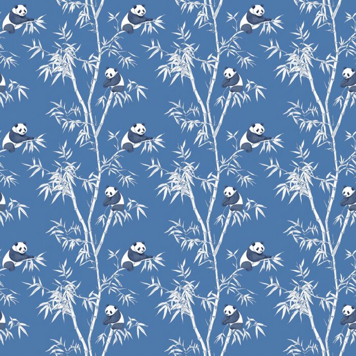 Tissu Inspiration Toile de Jouy Panda Nuit, 11 tissus au choix