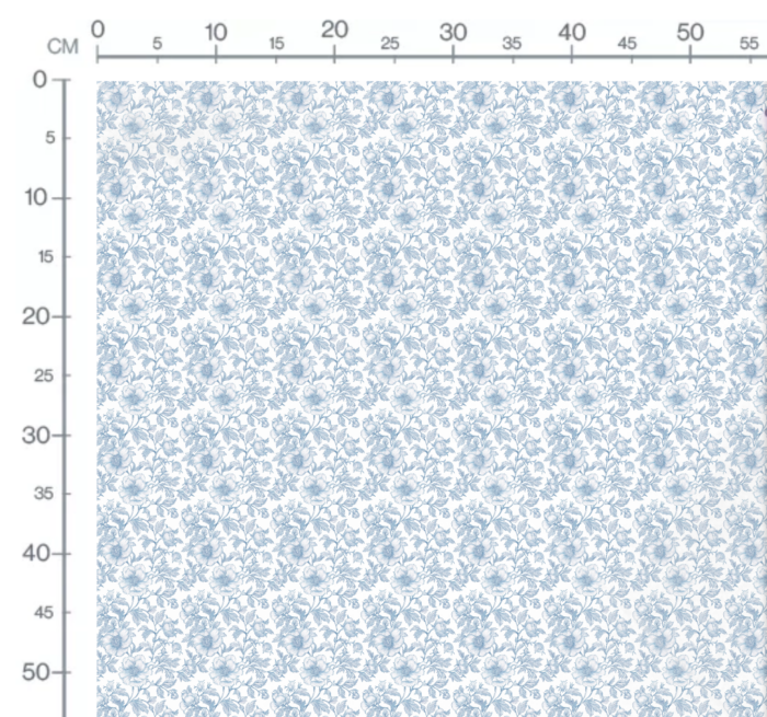 Tissu Inspiration Toile de Jouy Pivoines Bleu, 11 tissus au choix – Image 3