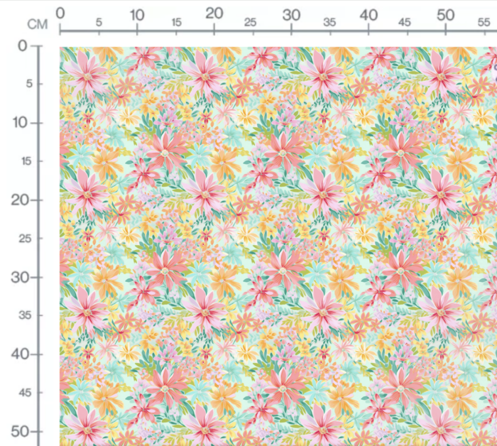 Tissu Imprimé Fleurs de Printemps Celeste, 10 tissus au choix – Image 3