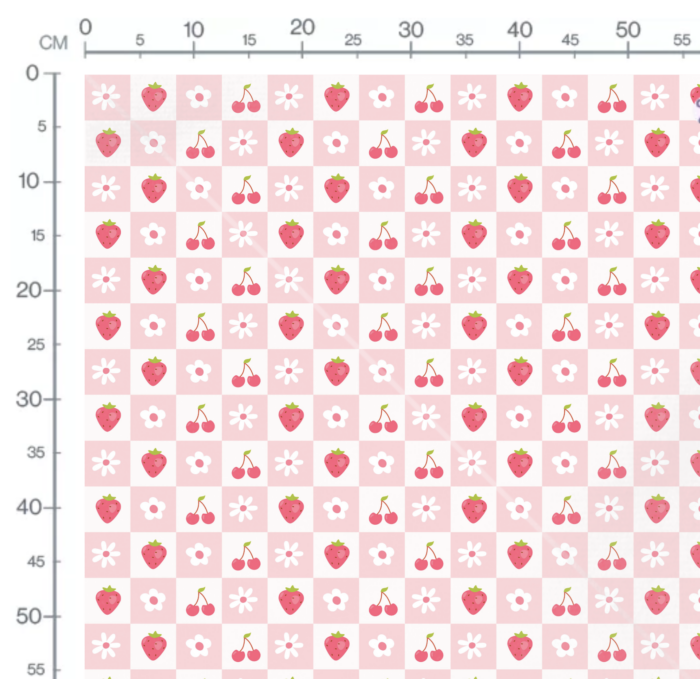 Tissu Imprimé Fraises Cerises Carreaux, 10 tissus au choix – Image 3