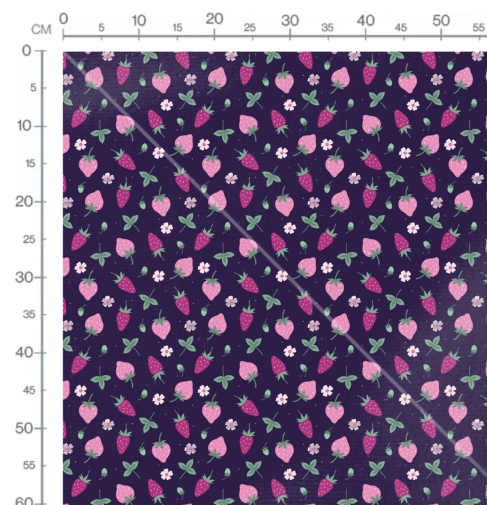 Tissu Imprimé Fraises Nuit, 10 tissus au choix – Image 3