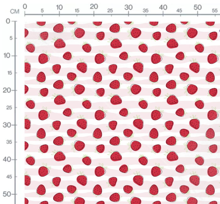 Tissu Imprimé Fraises Rayures, 10 tissus au choix – Image 3