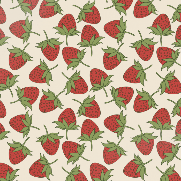 Tissu Imprimé Fraises Retro, 10 tissus au choix