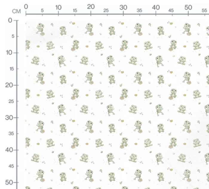 Tissu Imprimé Grenouille Adorable, 4 coloris et 10 tissus au choix – Image 2